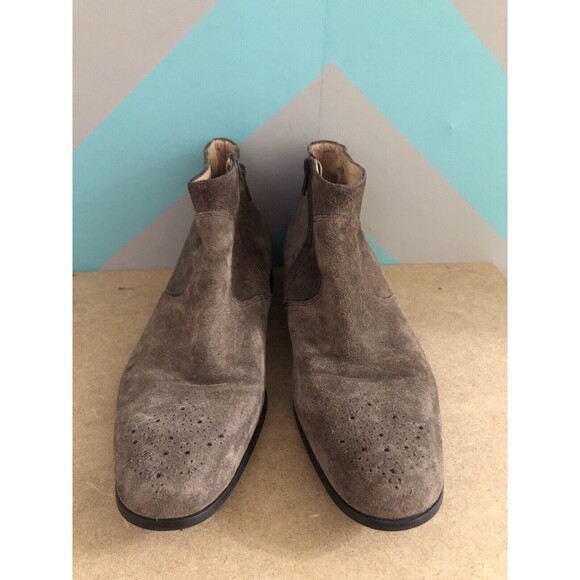 Jean Baptiste Rautureau Brown zipped LEATHER ankle boots size  39 - Picture 2 of 9